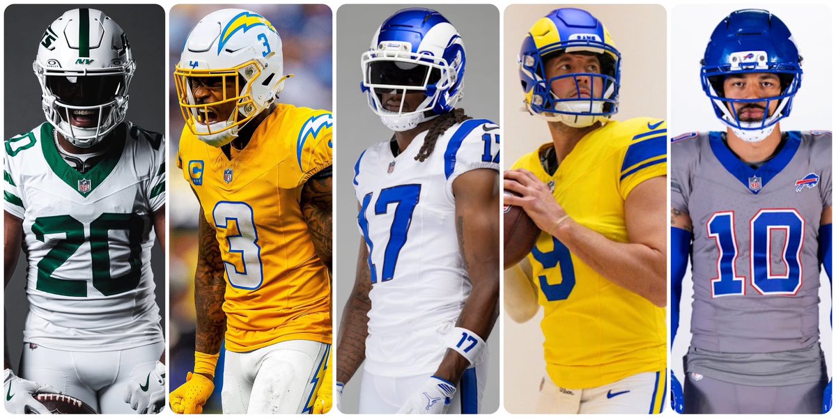 fashion_nfl's tweet photo. Summer of Alts and (Modern) Throwbacks ...

so far. https://t.co/SkSRtKpaW2