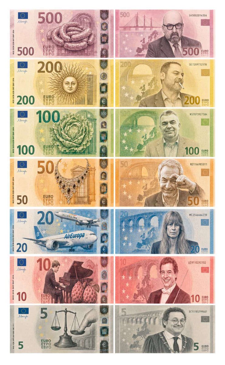 jaimeberenguer's tweet photo. Los nuevos billetes del euro.
vía @diaz_writer https://t.co/6i7Cc7aqwZ