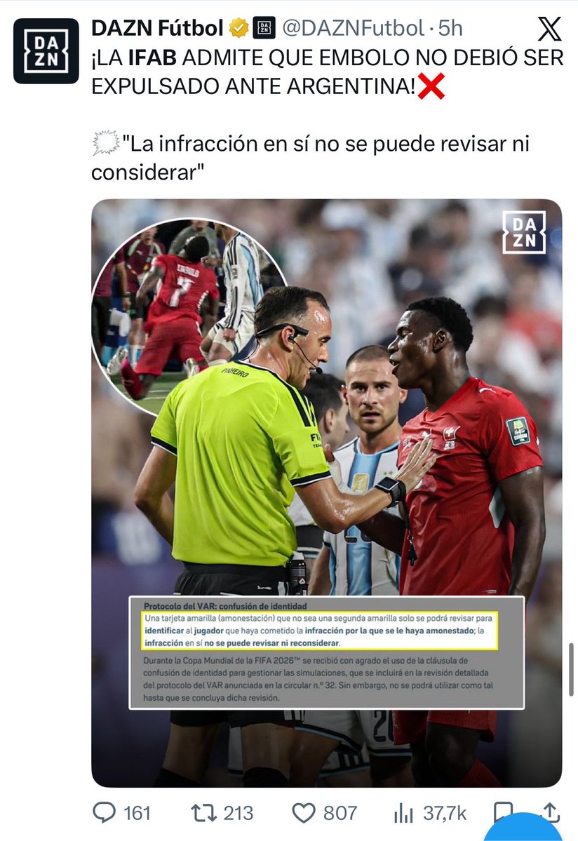 rondon_EA26's tweet photo. Nuevamente, papelón de toda la prensa global deportiva: DAZN, CNN, BBC, L’Équipe y los propios medios argentinos además de todas las cuentas deportivas virales en redes sociales que tergiversaron una nota aclaratoria por priorizar el titular polémico y el clickbait.

Mientras tanto, Infantino buscando vender una participación de la Copa del Mundo a intereses privados a cifras escandalosas. ¡Por suerte, los medios están en lo importante!
