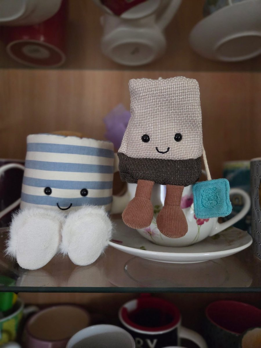 Time4teaplease's tweet photo. Todays #teatuesday features my Jellycats aren’t they just cuTEA ?!!! 

#jellycat #cute #cuppa #teabag https://t.co/XyubsRaAKa