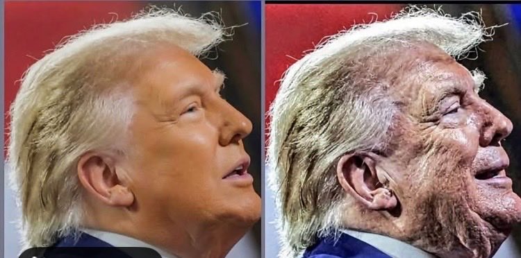 Suzierizzo1's tweet photo. When the White House posts a picture of Trump and then you see the real one posted on Getty images. https://t.co/3C7KdS4f4e