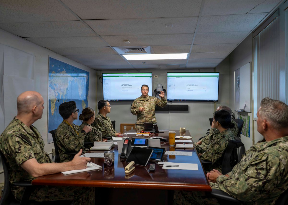 DoWCTO's tweet photo. The @CDAODoW's https://t.co/fb2dtG0gGM Task Force recently embedded with the U.S. Pacific Fleet at Joint Base Pearl Harbor-Hickam, Hawaii, to directly push frontier AI capabilities into an operational environment.

Over a four-day period, the https://t.co/fb2dtG0gGM Task Force built and delivered over twenty custom AI agents to Sailors, automating heavy cognitive burdens on the watchfloor. Key achievements included collapsing a critical three-day operational reporting process into just one hour and converting critical data into structured briefing slides in only two minutes.

This embed continues the proliferation of AI across the Joint Force to secure decision superiority. Acting on the @DeptofWar’s AI Acceleration Strategy, the https://t.co/fb2dtG0gGM Task Force is delivering the combat lethality required to ensure our warfighters act faster and dominate in any operational environment.