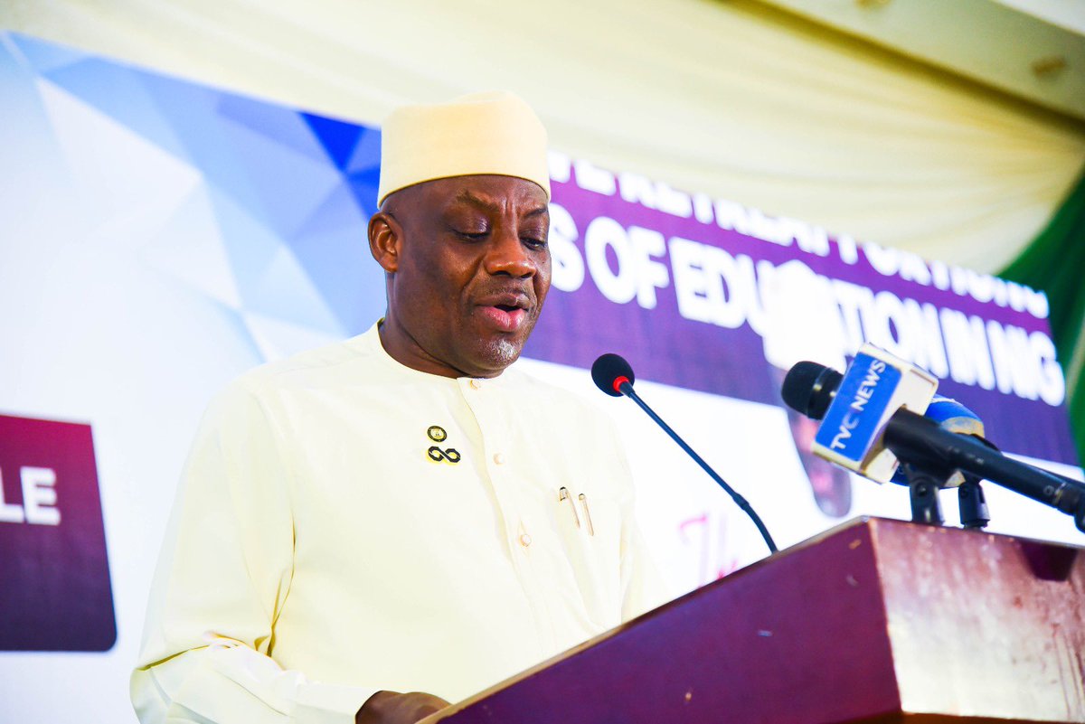NigEducation's tweet photo. FEDERAL MINISTRY OF EDUCATION

PRESS RELEASE

NIGERIA'S EDUCATION TRANSFORMATION BEGINS WITH DATA, PARTNERSHIP AND BOLD LEADERSHIP, SAYS ALAUSA

The Federal Government has reaffirmed its commitment to transforming Nigeria's education sector through stronger collaboration with state governments, data-driven planning and sustainable reforms that improve learning outcomes nationwide.

Speaking at the Executive Retreat for Honourable Commissioners of Education, the Honourable Minister of Education, Dr. Maruf Olatunji Alausa, CON, said effective education transformation requires strong Federal-State partnerships, reliable education data and bold leadership. He stressed that the deployment of the National Education Data Infrastructure (NEDI) and the Digitalised Nigeria Education Management Information System (DNEMIS) will strengthen planning, accountability, resource allocation and evidence-based decision-making across the sector.

The Minister also urged states to take advantage of the World Bank-supported HOPE Education Programme, which provides US$552 million in performance-based financing to improve education governance, teacher quality and learning outcomes. He encouraged participating states to complete all required implementation processes to access the available funding.

Dr. Alausa reaffirmed that the Nigeria Education Sector Renewal Initiative (NESRI) remains focused on expanding foundational learning, Technical and Vocational Education and Training (TVET), STEM education, digital learning and sustainable education financing.

The Federal Ministry of Education reiterated its commitment to working closely with state governments, development partners and stakeholders to build an inclusive, resilient and globally competitive education system that equips every Nigerian learner with the knowledge and skills required for national development.

Boriowo Folasade
Director, Press and Public Relations