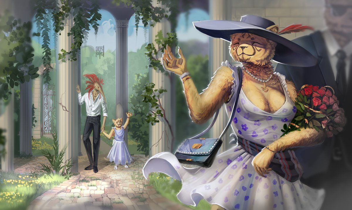 Fdfurr's tweet photo. Family ^~^ (my OCs)
had 2 versions of background, but liked this one more.
What a nice day
#furry #furryOC #OC #furryart #furryartist #furryfandom #art https://t.co/dEEBweNdxa