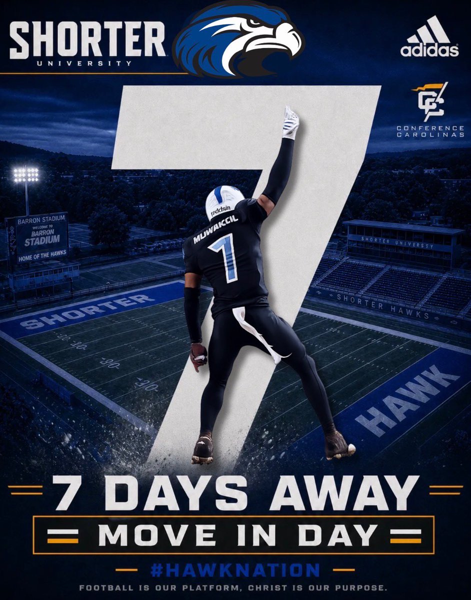 coachmorrison58's tweet photo. 7 days.

7 days until we get the GUYS BACK ON CAMPUS!

7 days until FALL CAMP!

The brotherhood is built one day at a time.

Brick by brick.

Let’s get to work.

#HawkNation #FaithFamilyFootball #BrickByBrick #CampCountdown https://t.co/5QB7PIdFUf