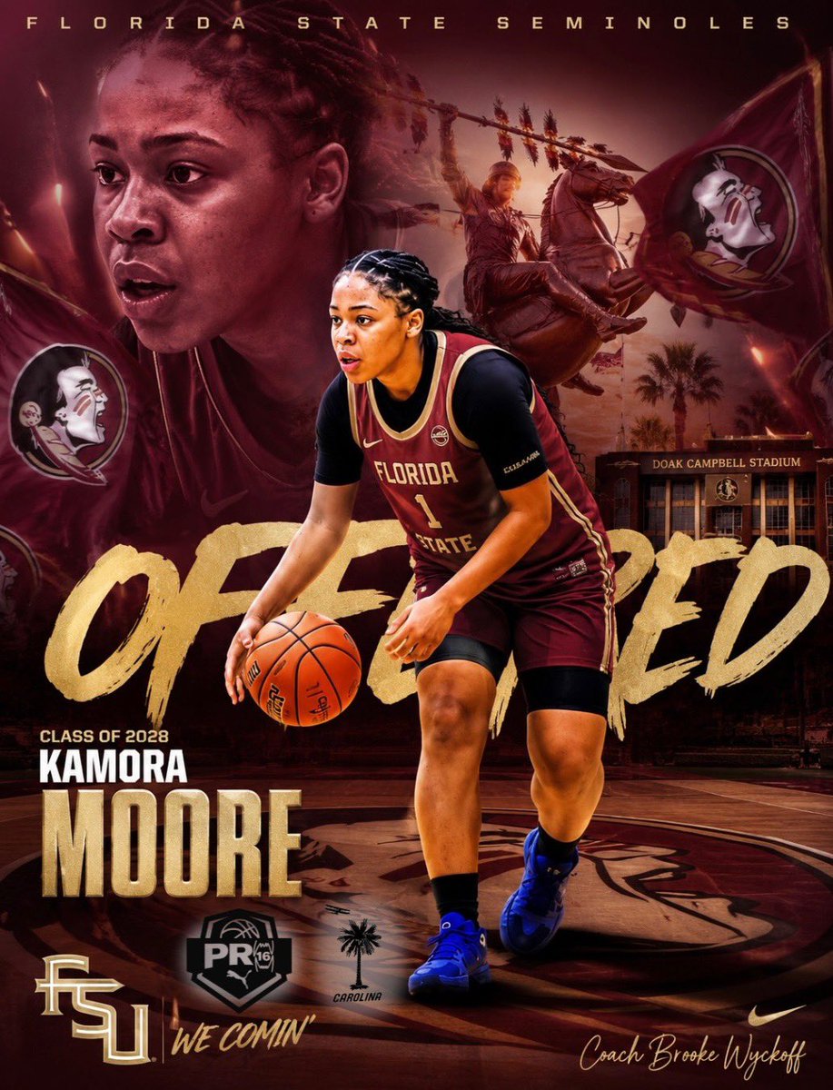 MoMoBucketz's tweet photo. After a great conversation with Morgan toles and @CoachBrookeFSU I’m blessed to receive an offer from Florida state university!! https://t.co/nOITXbwLek
