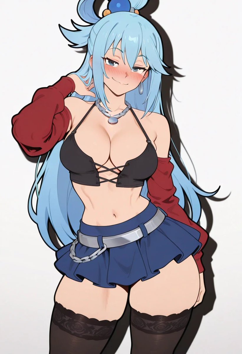 waifuhall's tweet photo. Aqua from Konosuba - sfw https://t.co/PbJr3P7xX1