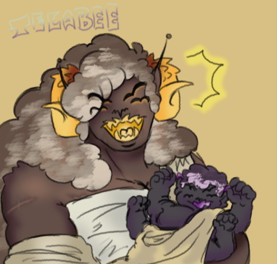 Beecraf3's tweet photo. love having headcanons and stupid aus. HI WINDFORCE, BABY BANHAMMER, and then him lol

#phighting https://t.co/PyJcLCCzts