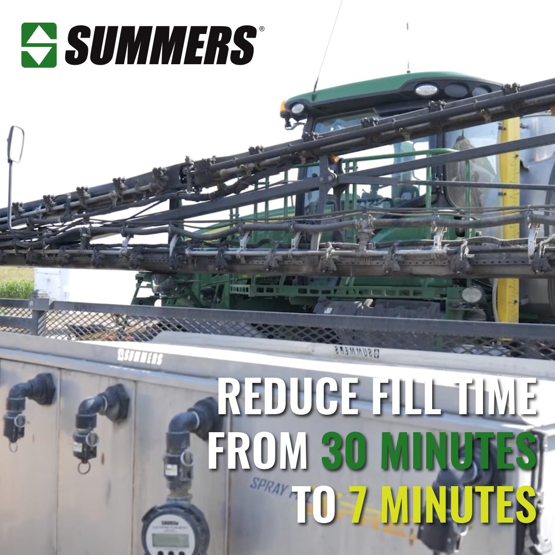 summersmfg's tweet photo. The Spray Fill Xpress is designed to help operators spend less time refilling and more time covering acres. With its chemical batching system, fill times can be reduced from about 30 minutes to less than 7 minutes. Save time at https://t.co/ZkeMRm8Cuh https://t.co/DMUzDOR2Ks