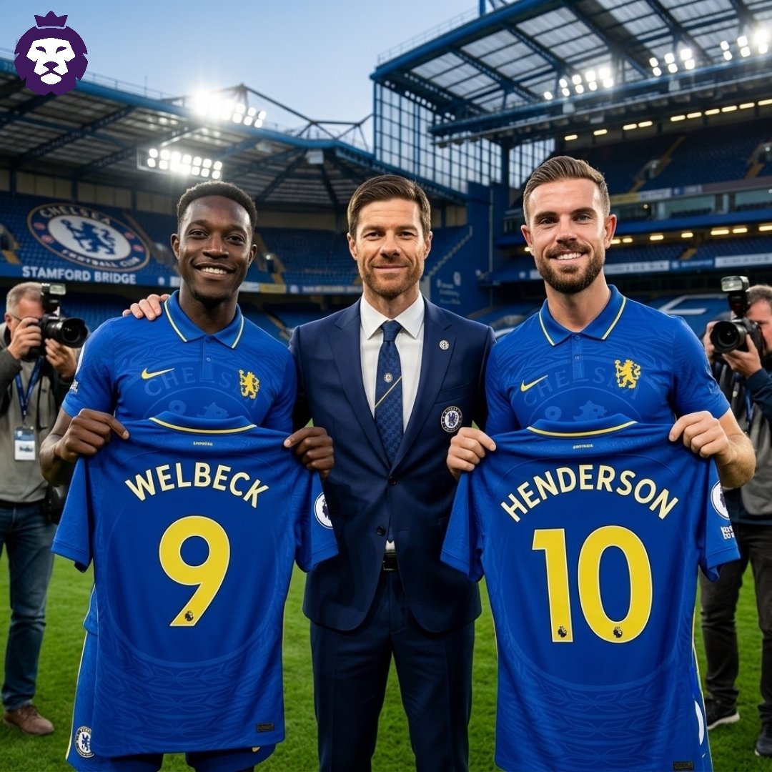 PrmrFtbl's tweet photo. 🚨 EXCLUSIVE: Chelsea are pushing to finalize a double swoop for Jordan Henderson and Danny Welbeck by the end of the week. 

Both players are fully on board with the move to Stamford Bridge. Henderson will arrive as a free agent after running down his contract at Brentford.🔵✍️ https://t.co/J6ZEsZ6Uhh