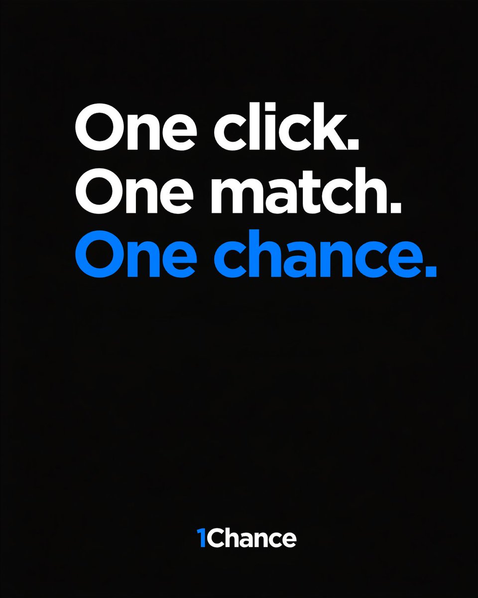 Cheapbrosgang's tweet photo. No profiles to scroll. No endless swiping. Just one chance to meet someone new.
1Chance is coming
Join the waitlist and be first to know when we go live 👇
https://t.co/HgqFosbBQd

#1chance https://t.co/TMiviTyFrc
