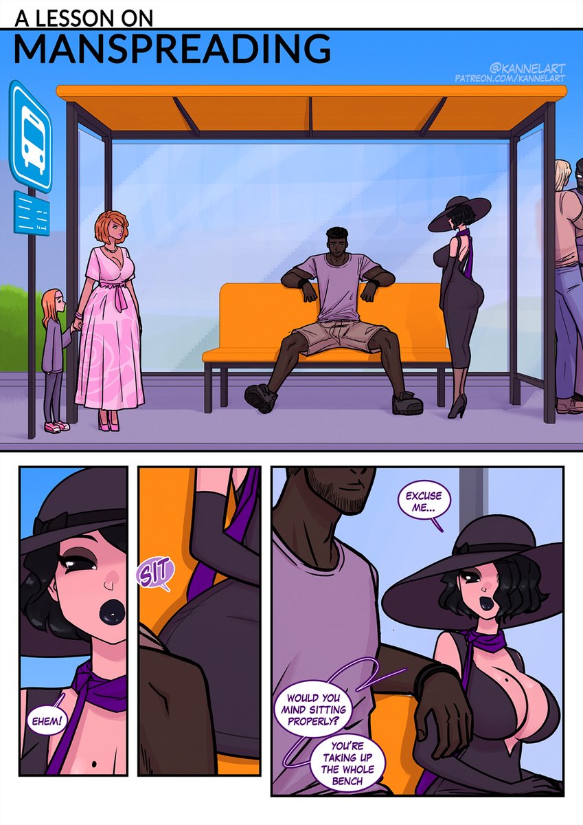 kannelArt's tweet photo. A lesson on Manspreading https://t.co/87SGAYba27