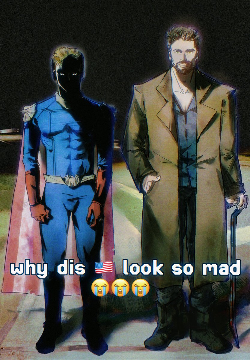 pipertope's tweet photo. why dis 🇺🇸 look so mad
#homelander #BillyButcher #butchlander https://t.co/k30UZP2W1L