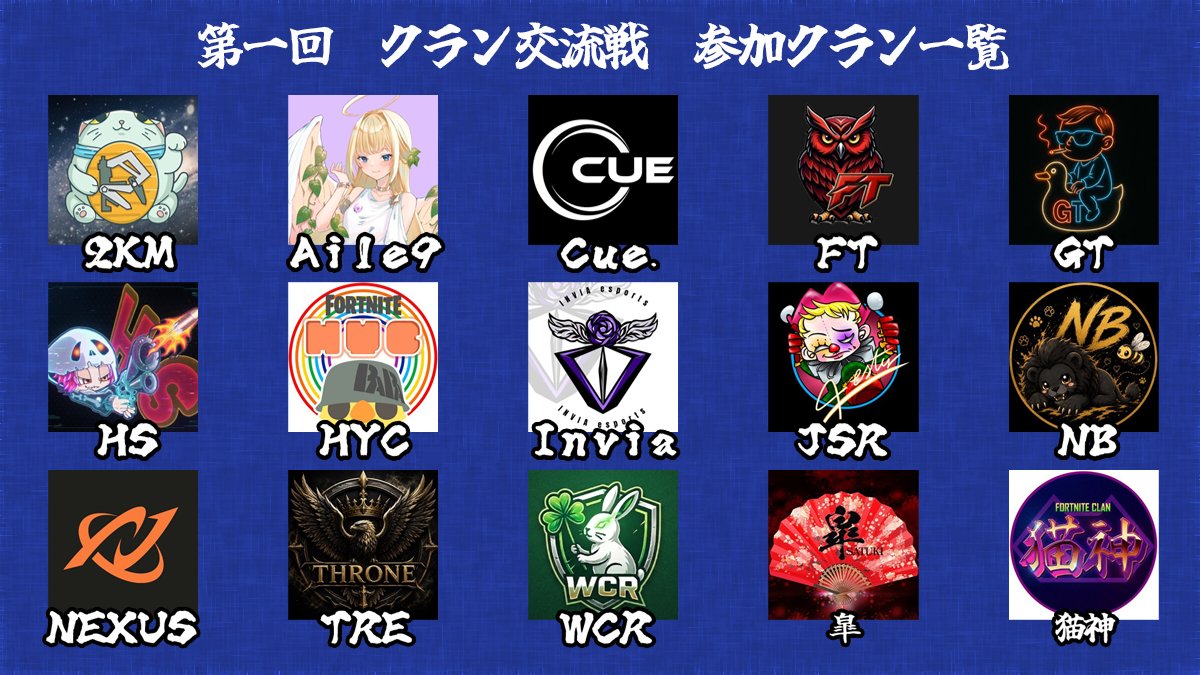 FA_78_TAKAICHI's tweet photo. 【クラン交流戦 by 2KM タカイチ】

本日、7月29日(水) 22:00～開始📯
トーナメントモード・トリオ４戦

＜15clan　30team　entry＞ https://t.co/c0ZUOu4cmb