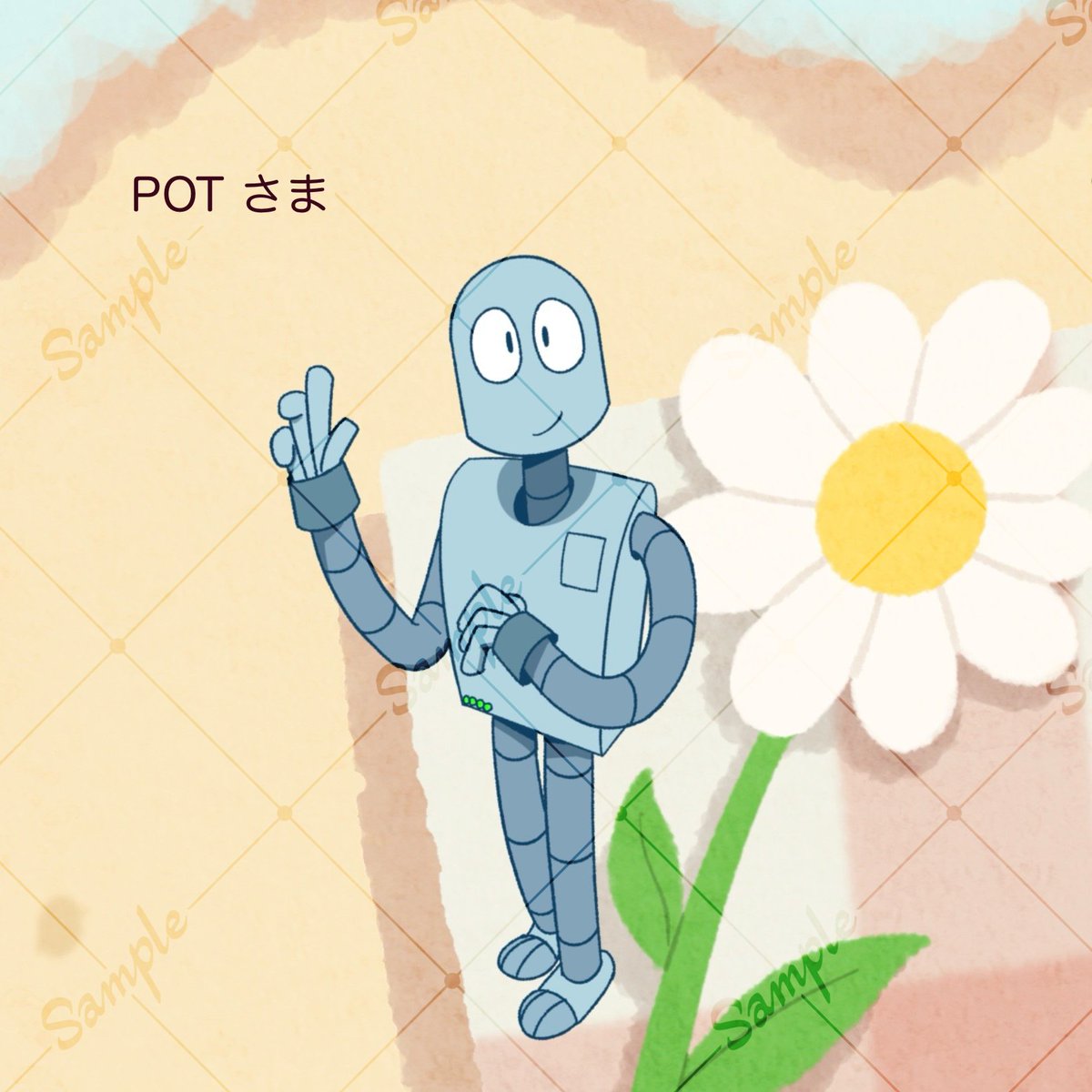 LifeGoesOn1129's tweet photo. ／
🤖💭アンソロ表紙イラストご紹介⑥
＼ 

6日目、本日ご紹介するのは… 
ぽーら  さま🐶
POT さま🤖
のお二人のイラストです！

2枚並べると、互いに手を振り合っているように見えますね…😭✨ https://t.co/tABTBtSlcl