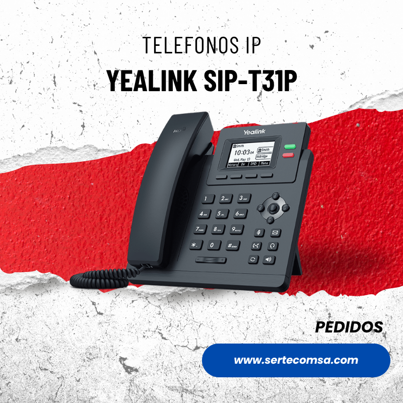 Sertecomsa's tweet photo. 🚀 Moderniza las comunicaciones de tu empresa con el Yealink SIP-T31P.

☎️ Audio HD
🔌 PoE
👥 2 cuentas SIP
💼 Ideal para oficinas y recepciones.

📦 Disponible en Sertecomsa.

#Yealink #VoIP #TelefoniaIP #Empresas #Panama #Sertecomsa https://t.co/EseGztgCas