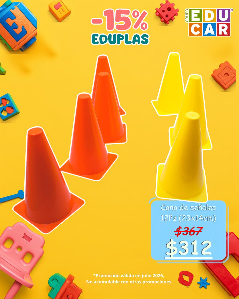 Grupo_educar's tweet photo. 🎖️ ¡Las ofertas no se detienen!

🥳 Línea EDUPLAS -15% en julio 2026

🛒 Material de plástico 100% hecho en México 🇲🇽

#GrupoEducar #EDUPLAS #RegresoAClases #B2S https://t.co/j07URz4CD8