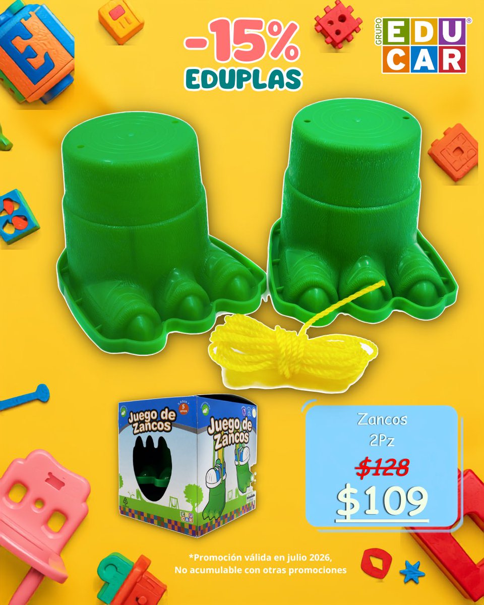 Grupo_educar's tweet photo. 🎖️ ¡Las ofertas no se detienen!

🥳 Línea EDUPLAS -15% en julio 2026

🛒 Material de plástico 100% hecho en México 🇲🇽

#GrupoEducar #EDUPLAS #RegresoAClases #B2S https://t.co/j07URz4CD8