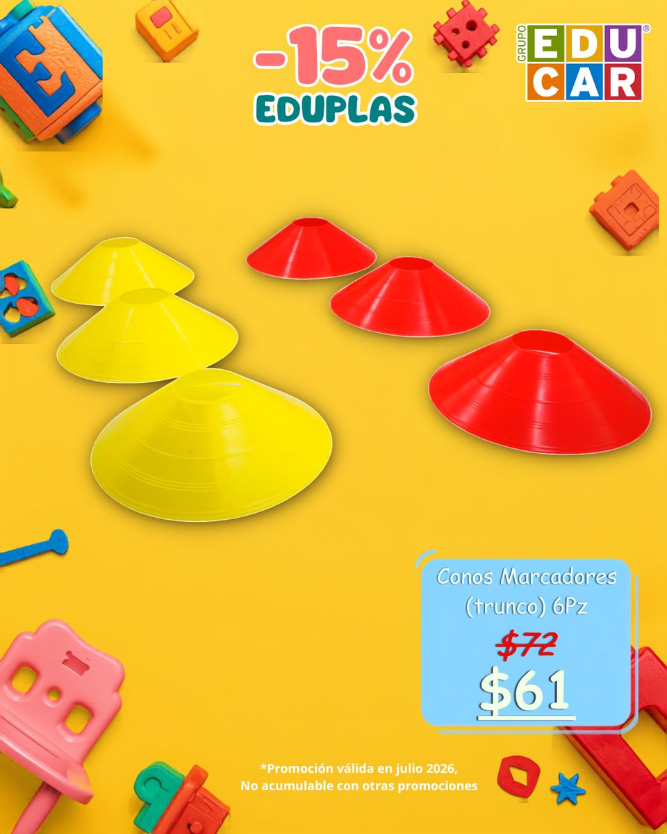 Grupo_educar's tweet photo. 🎖️ ¡Las ofertas no se detienen!

🥳 Línea EDUPLAS -15% en julio 2026

🛒 Material de plástico 100% hecho en México 🇲🇽

#GrupoEducar #EDUPLAS #RegresoAClases #B2S https://t.co/j07URz4CD8