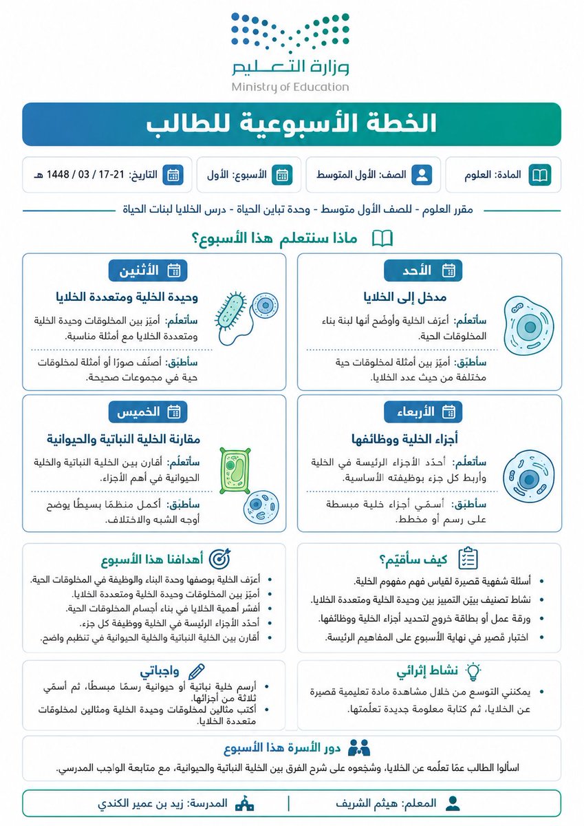 halshareif's tweet photo. "الخطة الأسبوعية الذكية للطالب"
#برومبت ذكي جدًا وخورافي جربوه وسهل الاستخدام ارفق الدرس صورة أو PDF أو اكتب اسم الدرس وهو يكمل الباقي