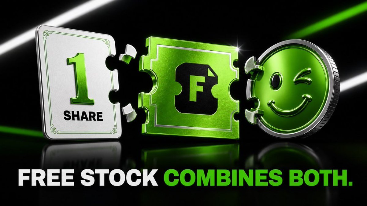 FreestockFun's tweet photo. Robinhood made investing fun.

Memecoins made crypto fun.

Free Stock combines both. https://t.co/qXF4MV6O6D