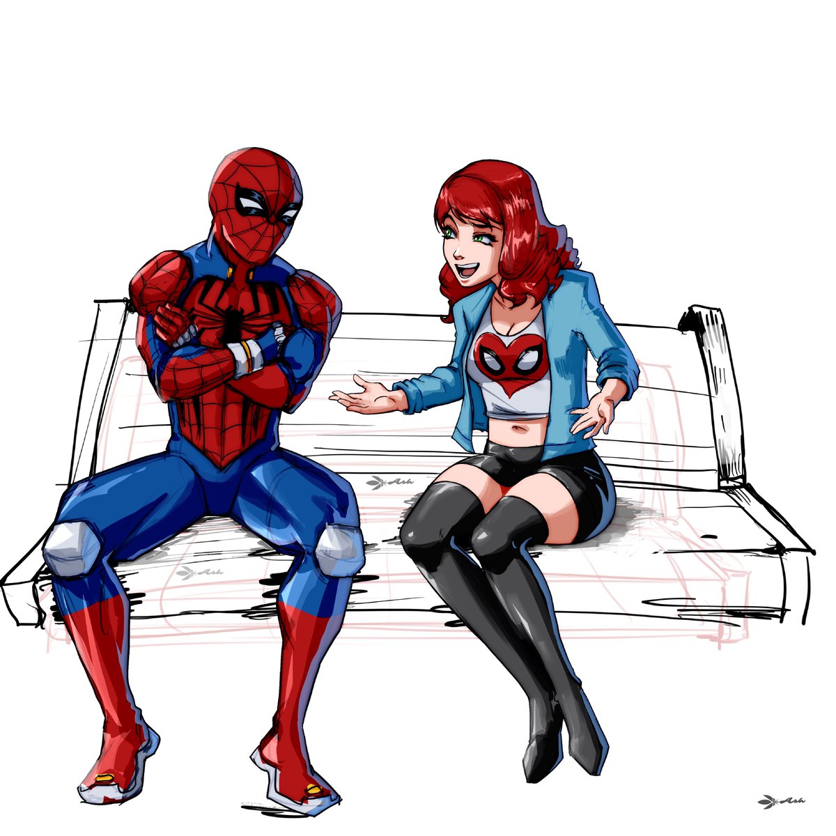 FleurashDesign's tweet photo. Tōkon Spidey and MJ https://t.co/XFGg5AQ0RX