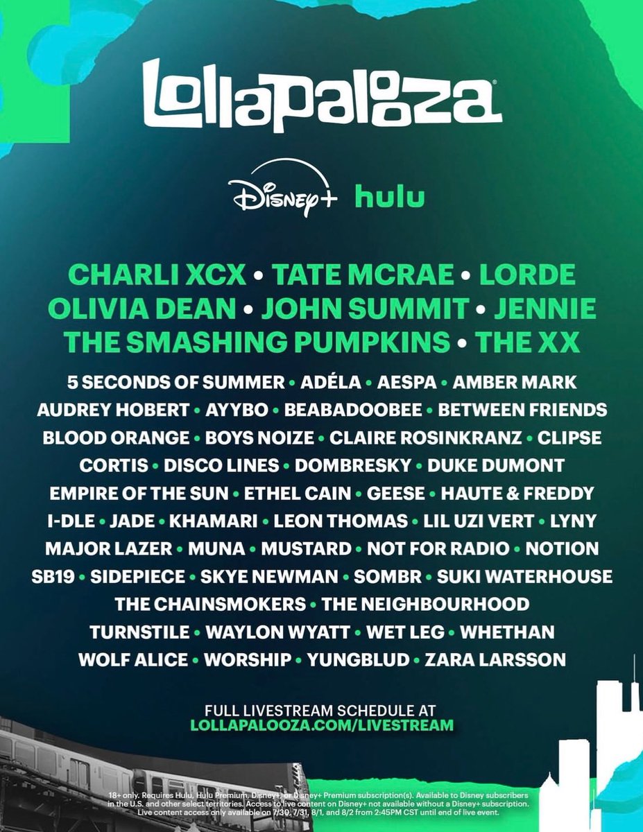fcoadelachile's tweet photo. ✨ ¡Llegó la semana que tanto esperábamos!
Este domingo, ADĒLA se presenta en Lollapalooza Chicago. 🇺🇸❤️

🕓 16:00–16:45 (Chile)
🎤 T-Mobile Stage

Podremos seguir su presentación vía streaming por Disney+. 

#Adela #LollapaloozaChicago #Lollapalooza2025 #Adelapalooza #DisneyPlus https://t.co/yAll6gWor6
