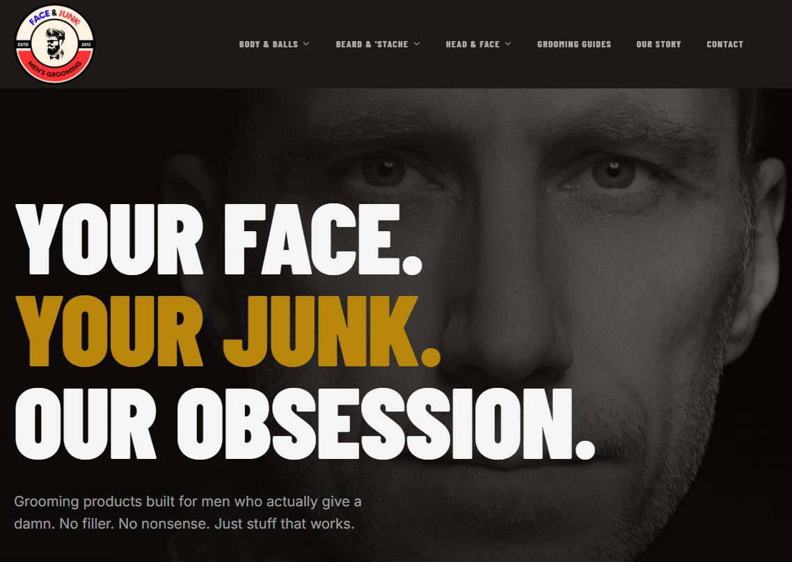 FaceandJunk's tweet photo. 🔥 New to Face &amp; Junk? Let’s make it worth your while.  

Subscribe to our site and snag 10% off your first order — beard care, body bars, all the good stuff.

Hit the link, join the crew, save some cash: https://t.co/GpIoiFfLC7 https://t.co/CHS8bBrxhf