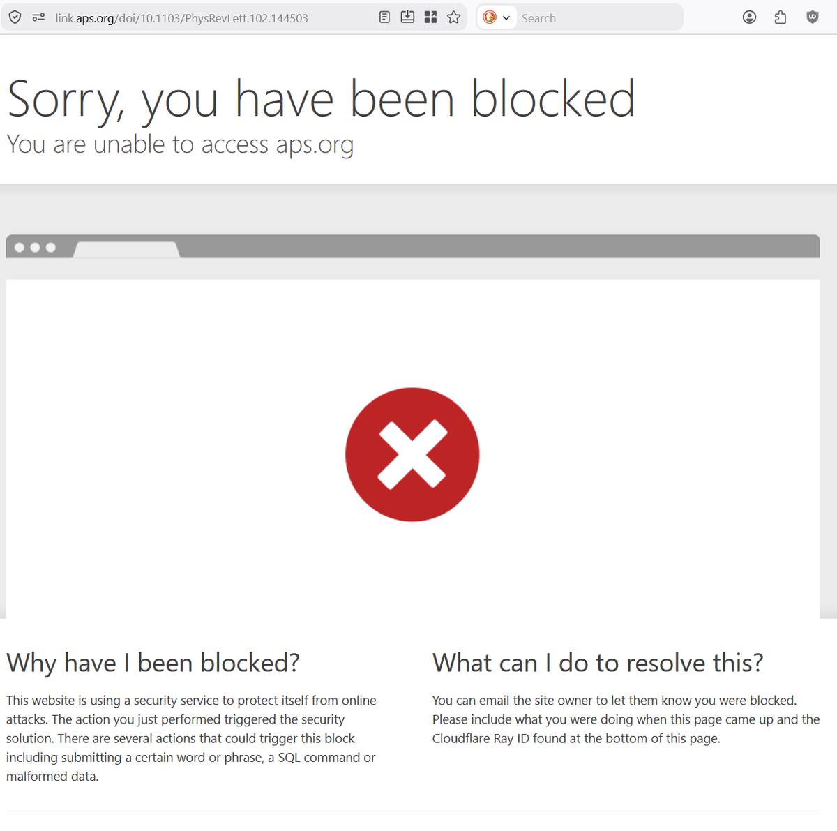 EIAES0's tweet photo. @APSphysics Hey @APSphysics, your firewall sucks! 
Please fix it!
@EIAES0 https://t.co/Ceyj9fgm61