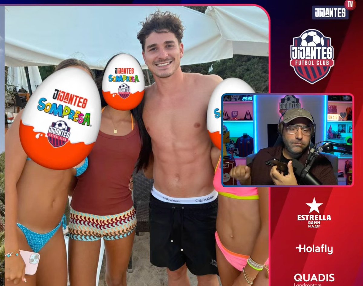 BarcaUniversal's tweet photo. 🚨 BREAKING: A niece of one of journalist Gerard Romero’s followers bumped into Julian Alvarez in Ibiza, Spain.

She took a photo with her friends and JULIAN ALVAREZ.

This follower’s niece is a Barça fan and asked Julian: “Julian, will you sign for Barcelona?”

Julian didn’t say ‘yes’ or ‘no’; he simply gave her a smile of happiness.

— @gerardromero
