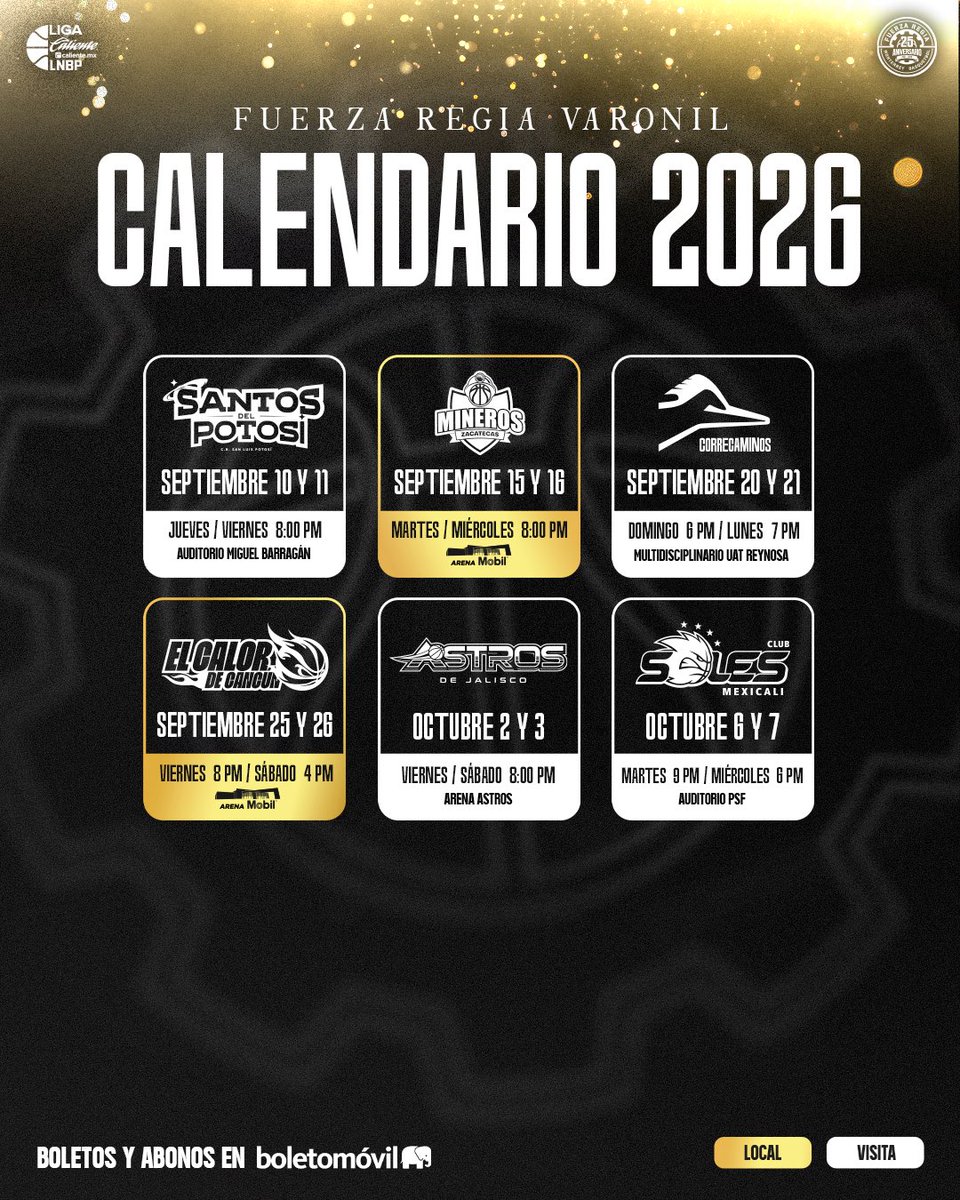 Fuerza_Regia's tweet photo. 🗓️ TEMPORADA 2026 | LNBP 🏀🇲🇽
✅ 2-0 ❌

EL CAMINO DEL CAMPEÓN ESTÁ TRAZADO!! EN BUSCA DEL ➡️BI🏆

🎟️ Adquiere tus abonos en https://t.co/MgNb5tAzWa

#TodosSomosFuerza https://t.co/A8kkG5bxWJ