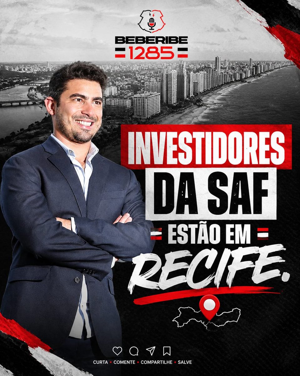 PodBeberibe1285's tweet photo. INVESTIDORES ESTÃO EM RECIFE

Os investidores chegaram hoje em Recife e devem ter encontro com o presidente Bruno Rodrigues nos próximos dias para debater a SAF coral, não está descartado a possibilidade da assinatura da proposta vinculante.

Parceiros:
- @bike.com_oficial
- @bciimobiliaria
- @uniao.veiculos
- @betdasortebr
- @cidokapresentesjoias