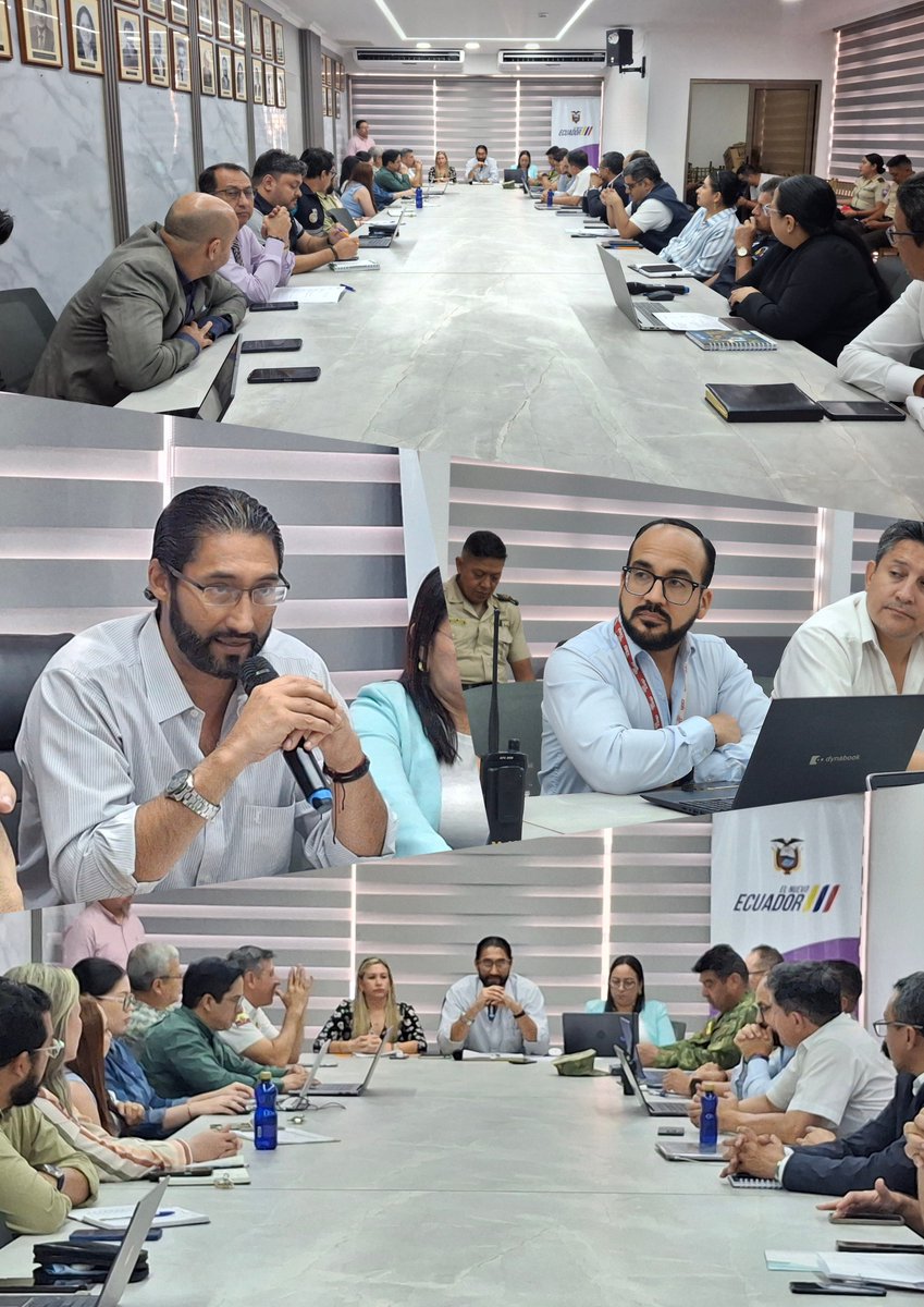 ECU911Machala1's tweet photo. #Machala | Coordinación Zonal 7 #ECU911 | Vigésima Segunda Sesión de la Comisión Ejecutiva Provincial.

Por convocatoria del gobernador de #ElOro , Jenner Franco Mora, hoy se desarrolló la Vigésima Segunda Sesión de la Comisión Ejecutiva Provincial.

El Coordinador Zonal 7 del #ECU911, @NeiraCesarG, participó en la jornada junto a las autoridades provinciales, donde se evaluaron las acciones ejecutadas por cada institución en el ámbito de sus competencias, con el propósito de fortalecer la articulación interinstitucional y la gestión pública en beneficio de la ciudadanía.