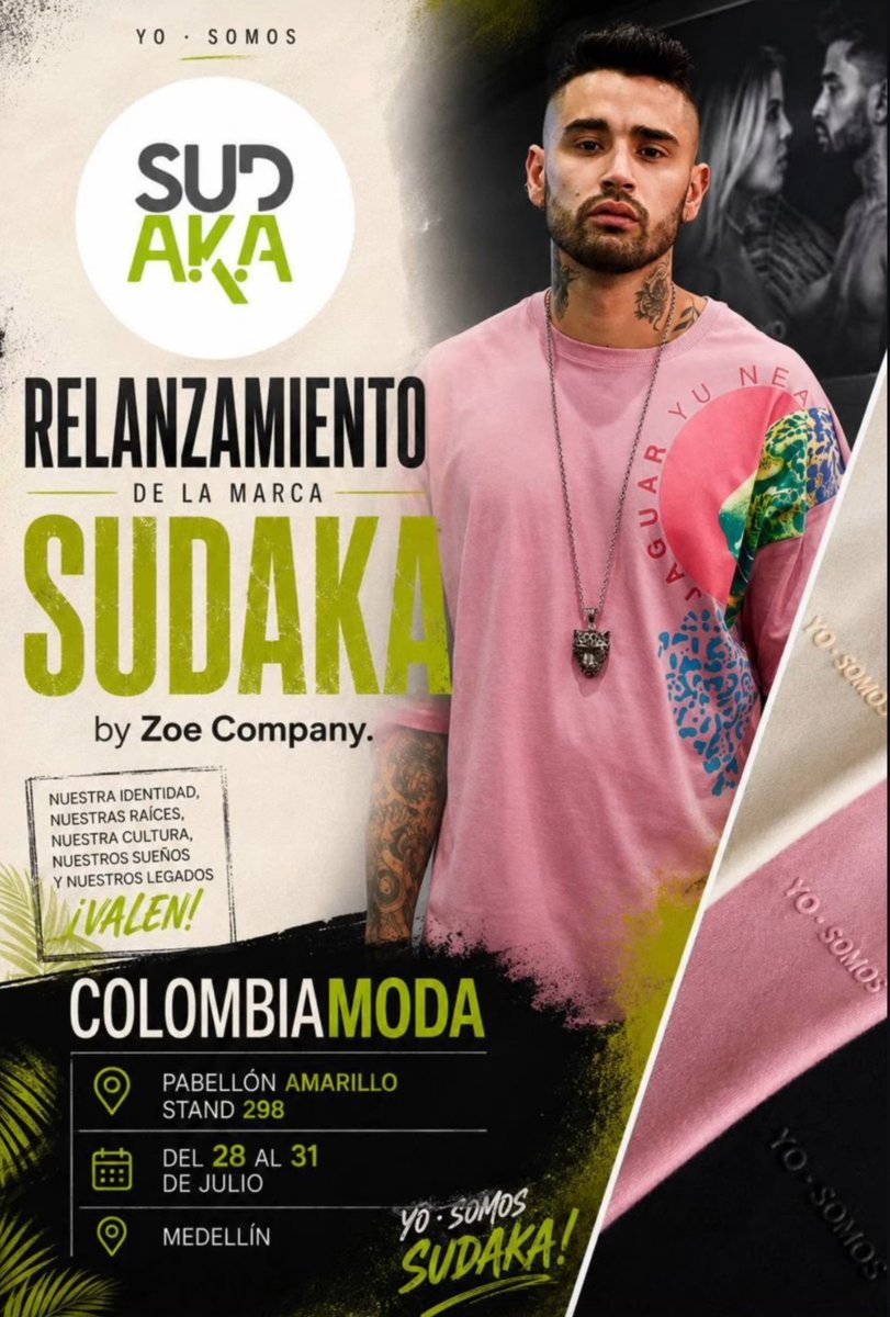 JulieDelCBrown's tweet photo. 🔥 Que se hable de moda, de identidad y de evolución.
 Todo el apoyo para el relanzamiento de Sudaka en Colombiamoda. Esteban Bernal🐆

SUDAKA X TEBI https://t.co/MaS6JtMQx7