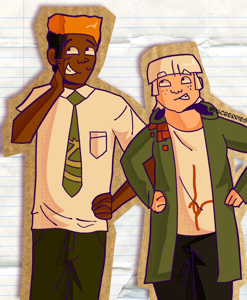 pacberries_'s tweet photo. Fan forced them to dress as komahina #inanimateinsanity #danganronpa https://t.co/ktYPKgrSHo