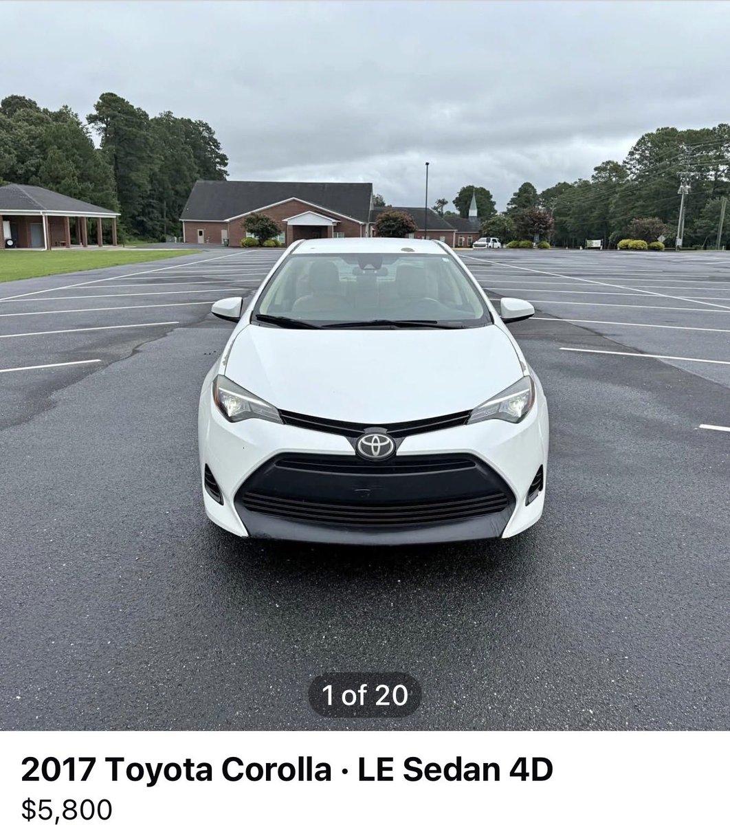 tech_twi's tweet photo. Blind argument. You people are still defending unreasonable duty charges. This 2017 Corolla costs around GH¢62,000 and does not even attract an overage penalty. Yet, if I want to import it into Ghana, the government wants to charge GH¢44,503 in import duty. How can you possibly defend that as reasonable?