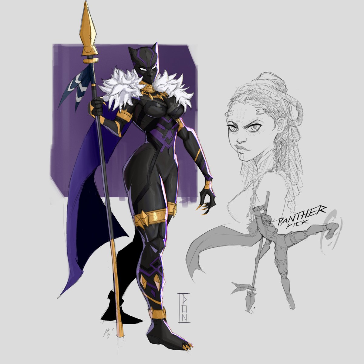 Doncept1's tweet photo. Finalized Black Panther Shuri, from Marvel Tokon, rendering practise! https://t.co/XKnLqwDmyW