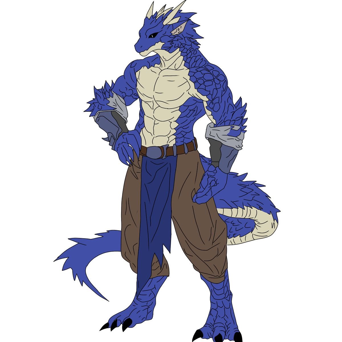Beverly_Greene1's tweet photo. Blue scales, brown pants, zero fear" 🐉💙 #Dragon  #DragonFurry #CharacterDesign  #Warrior #BlueDragon #FurryFandom #OC https://t.co/7FxFyg6BOO