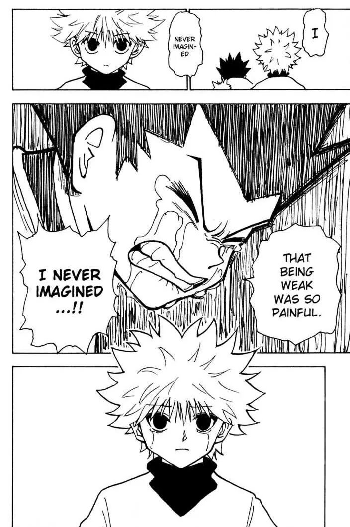 DomiRizu's tweet photo. I’ve never understood the hatred toward Gon as a character you don’t judge him as a child who lost a big brother figure and felt so guilty about it that he contemplated and even attempted suicide. Yes he hurt Killua yes he was selfish but why are you so opposed to the character https://t.co/cfhilQsAmN