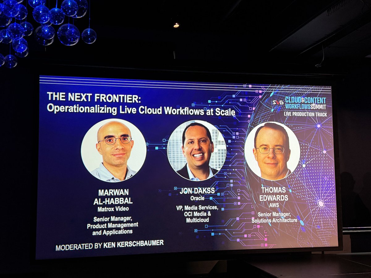 MatroxVideo's tweet photo. Every production is different. Shouldn’t the infrastructure behind it be just as adaptable?

At today’s SVG Cloud &amp; Content Workflows Summit, the conversation focused on how DMF and MXL are helping shape more flexible, software-defined media infrastructures. https://t.co/iWLU7mKjoS