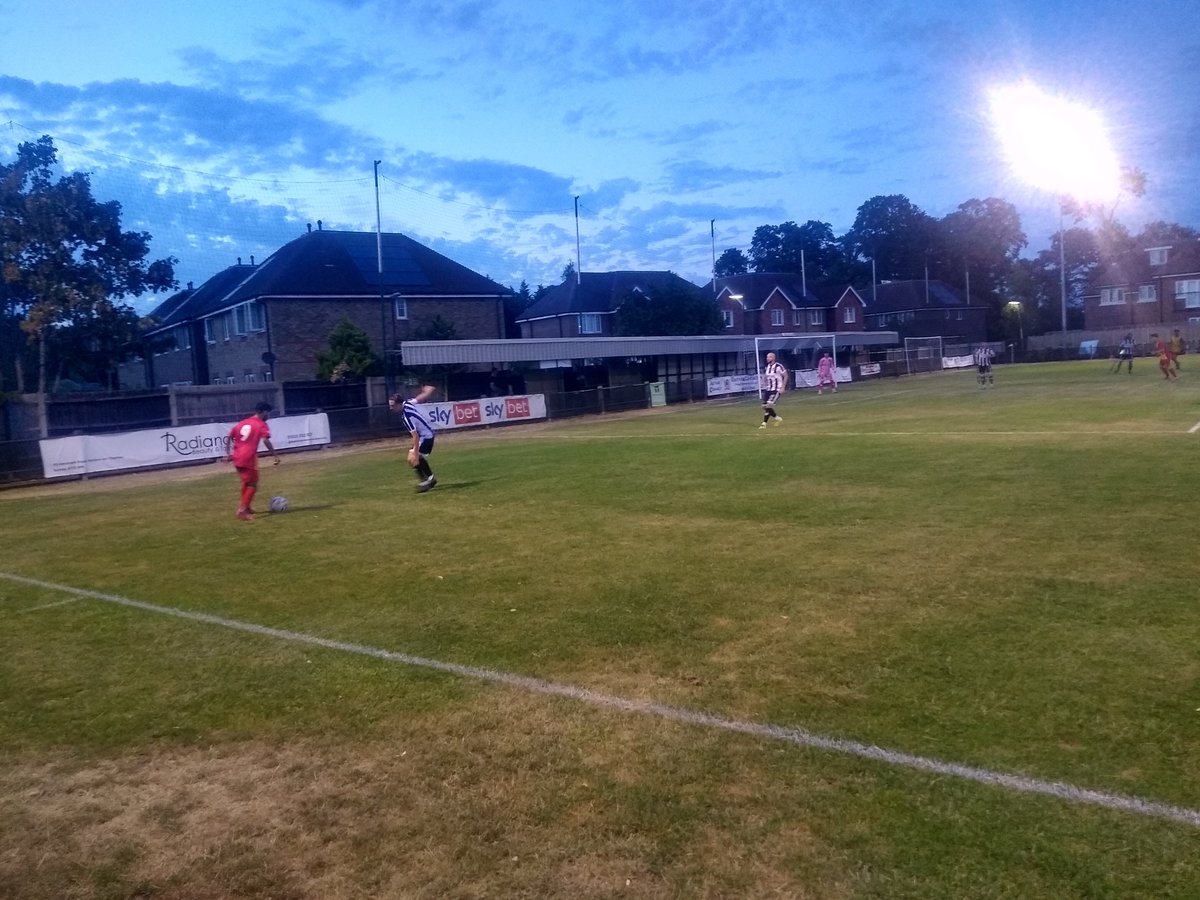 ABGroundhopping's tweet photo. A great first visit to Walton Road and @molesey_fc, who built on a great start to thrash Deportivo Galicia 6-2 in the Combined Counties League Division One, scoring four remarkably similar goals. 

Bottom-left image: The net being fixed.

Attendance: 70. #groundhopping https://t.co/b2hSEsKfUs