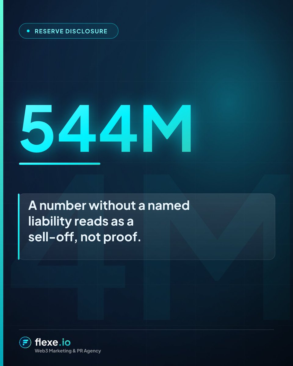 Flexe_io's tweet photo. A treasury number alone is not PR, it reads as insider selling. Saylor sold $544M MSTR in a week, reserve now $3.75B - naming STRC dividends as the liability is what makes it proof. Reply PR and we'll show why your announcement won't reach tier-1 media. https://t.co/xp5zoieuRs
