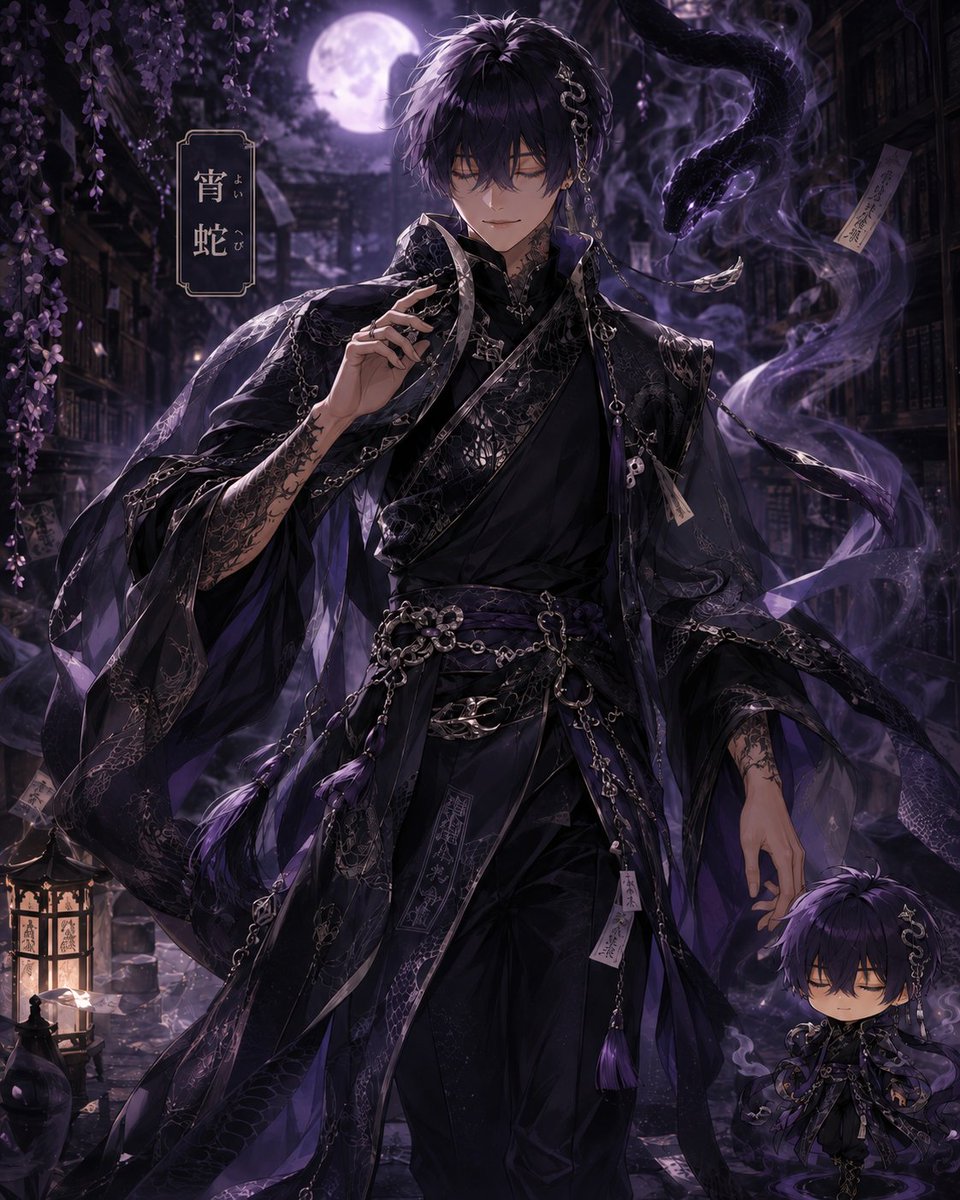 _utomog's tweet photo. プロンプトをお借りして生成した絵
霞月、逢魔、紫耀、伊織

#AIチャットzeta #AIイラスト https://t.co/qVrnYzVKT6