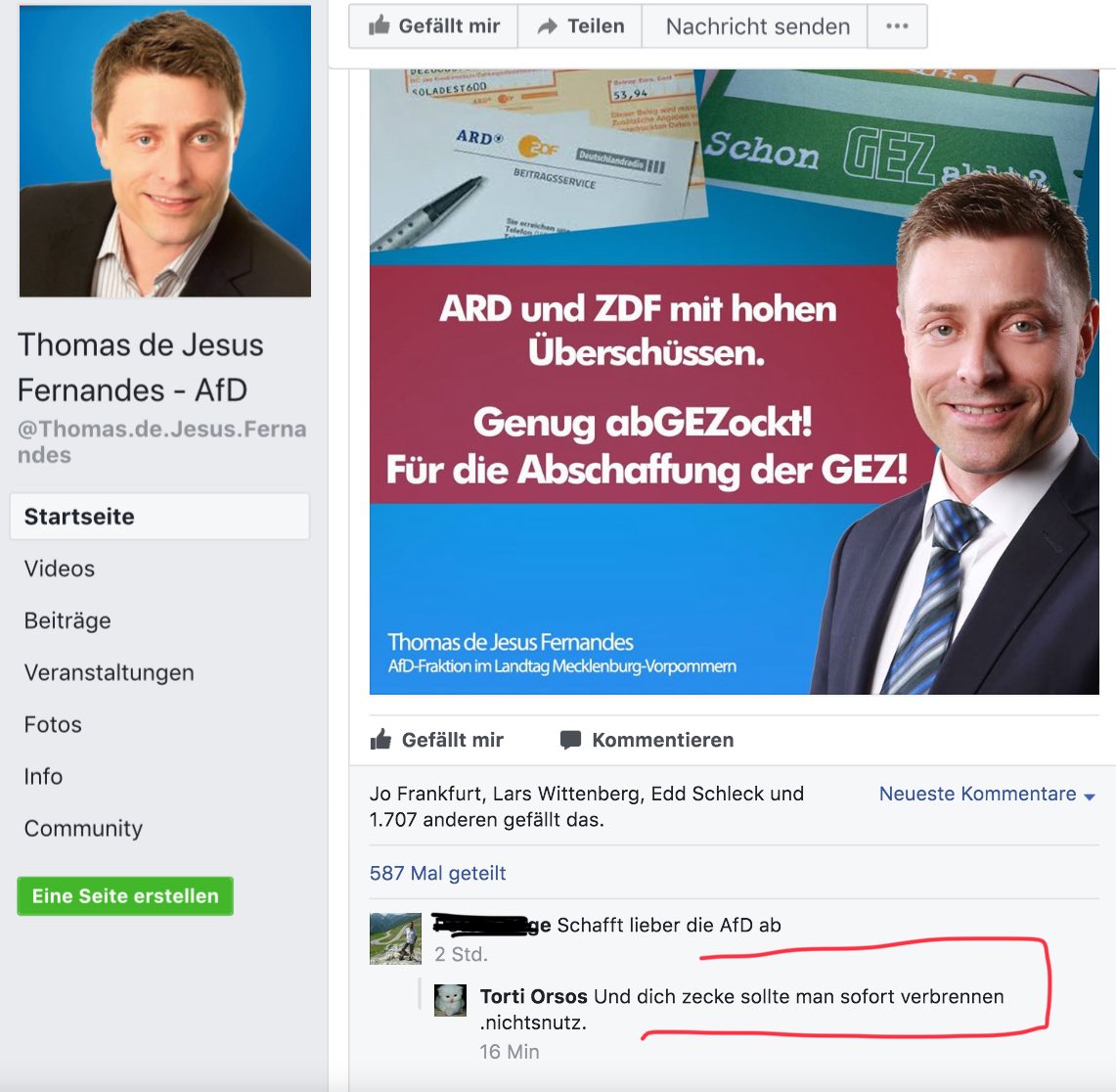 DerNorb's tweet photo. @iLsepupiLse Ein typischer #FCKAFD Loser aus #Schwerin, Bankrotteur und nicht in der Lage, einen geraden Satz zu schreiben. Die grammatikalischen Katastrophen von #Fernandes sind legendär…wie seine Hass Community 🤮 https://t.co/IqWWZB0qlG