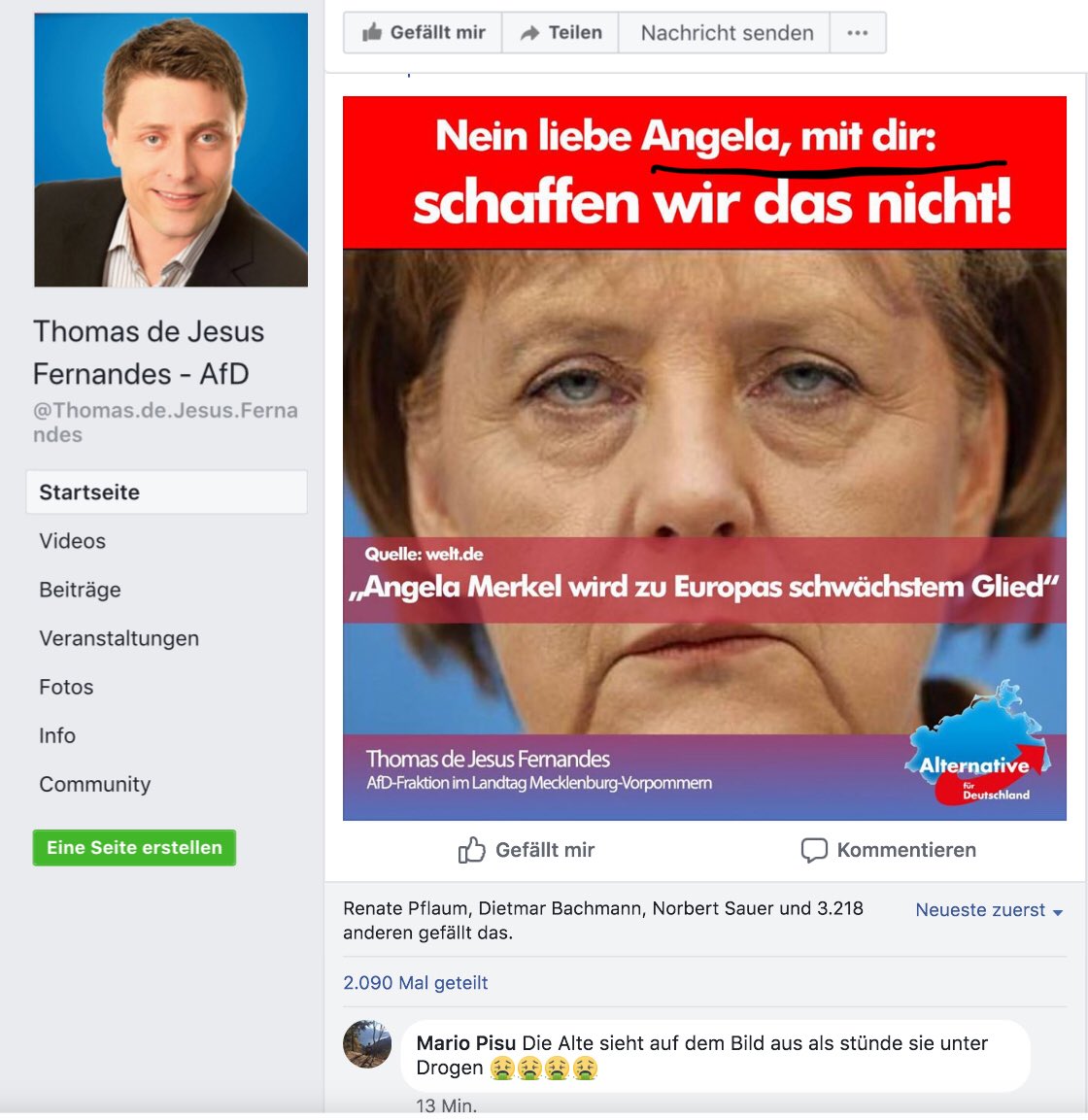 DerNorb's tweet photo. @iLsepupiLse Ein typischer #FCKAFD Loser aus #Schwerin, Bankrotteur und nicht in der Lage, einen geraden Satz zu schreiben. Die grammatikalischen Katastrophen von #Fernandes sind legendär…wie seine Hass Community 🤮 https://t.co/IqWWZB0qlG