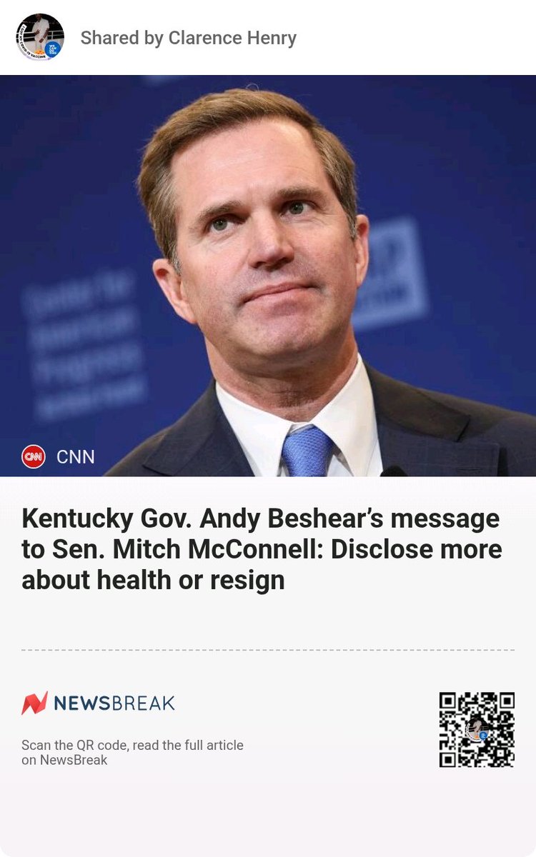 Randyluv5's tweet photo. Kentucky Gov. Andy Beshear’s message to Sen. Mitch McConnell: Disclose more about health or resign #AndyBeshear #Kentucky #StateSenate
https://t.co/9BjmGiKvzT https://t.co/K8yf0tdA6g