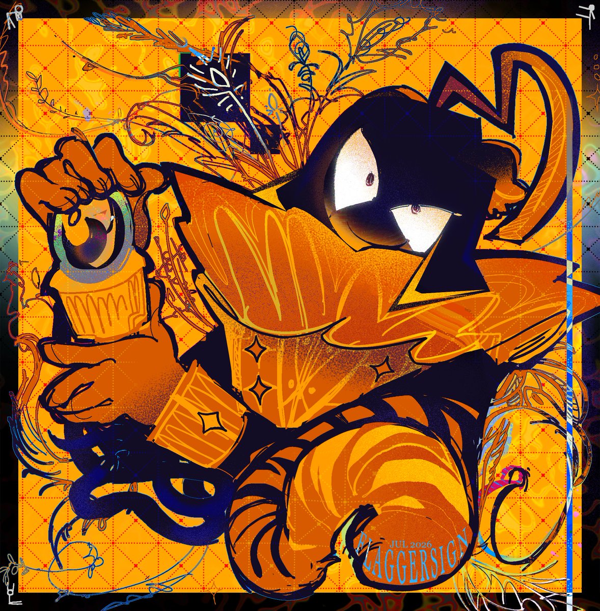 flaggersign's tweet photo. I don’t like forsaken but i have been in love with ringmaster for like a year and now he’s getting teasers has me thinking about him again (my own take on his design, he’s a tiger) #forsaken #ringmaster https://t.co/Xea65ODHef
