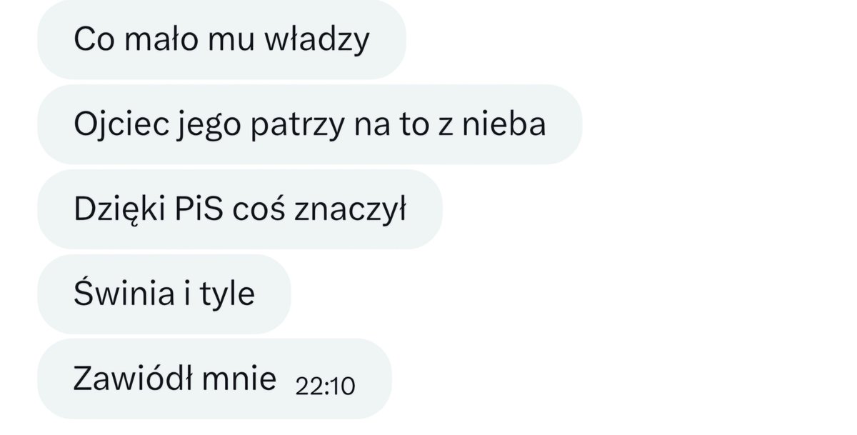 EdoMarcin's tweet photo. Na priv otrzymuję dziesiątki zawiedzionych tym zdrajcą wiadomości.
Wszystkie są podobnej treści.
Ta wyjątkowo łagodna... ⤵️ https://t.co/lEzSHL1Ycd