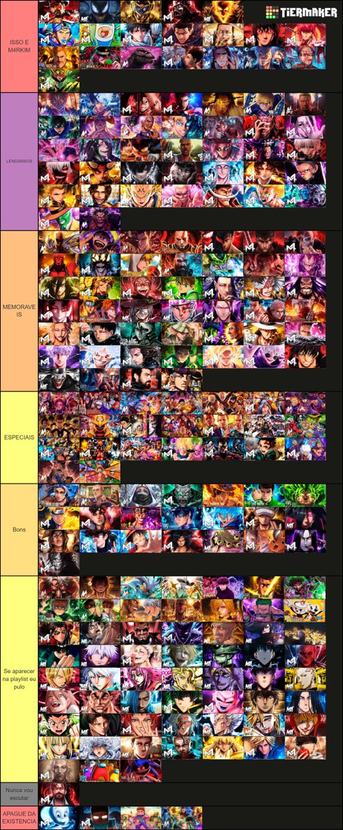 lol_neok's tweet photo. Tier list de músicas do goat https://t.co/ewYBMmtYpW