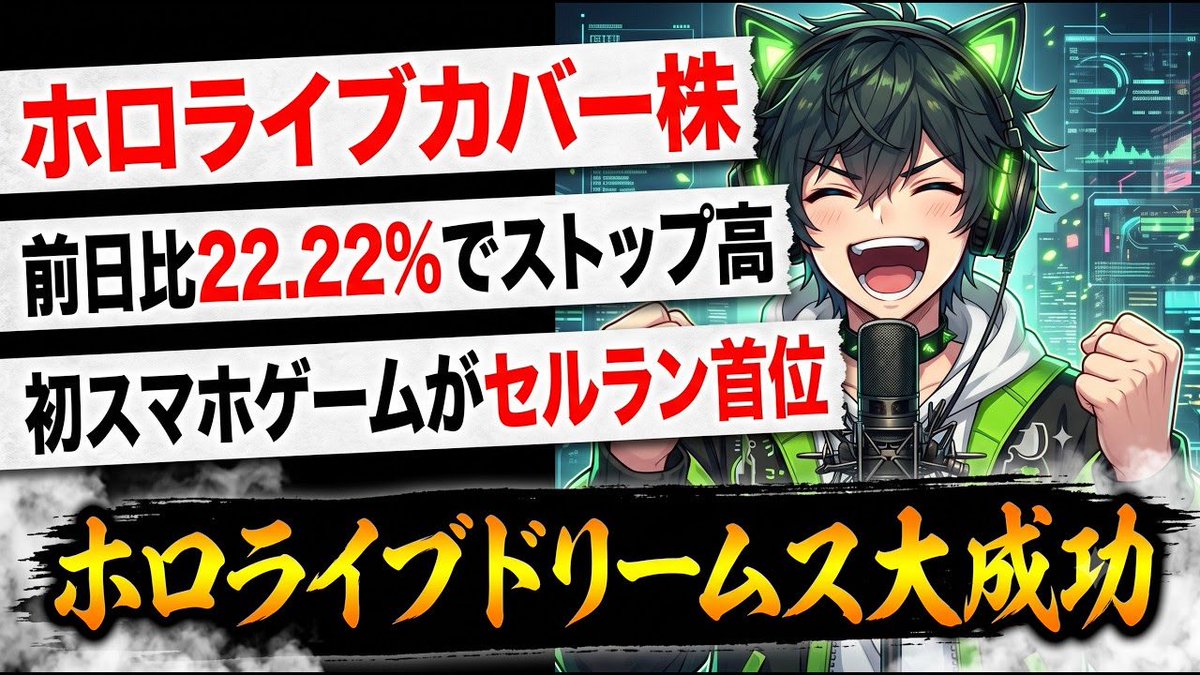 supi_llac's tweet photo. 📌【ホロライブドリームスランキング１位】カバー株がストップ高、初スマホゲームがセルラン首位の好発進で【直前の急落前水準に戻る】
https://t.co/evUHO7gDVx
#おはようVtuber
#おはようVライバー https://t.co/qUibVqPCjx